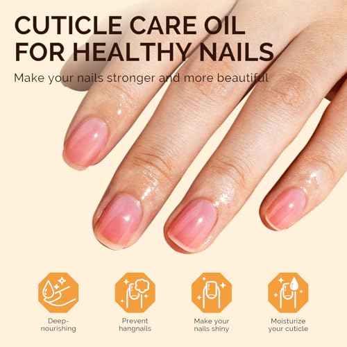 MelodySusie 6Pcs Cuticle Oil Pen Set,Nail Moisturizing Cuticle Oil Enriched with Vitamin E,Softens and Repairs Cuticles,Nail Strengthener,Protects Damaged Skin,Thin Nails,for Home and Salon Use