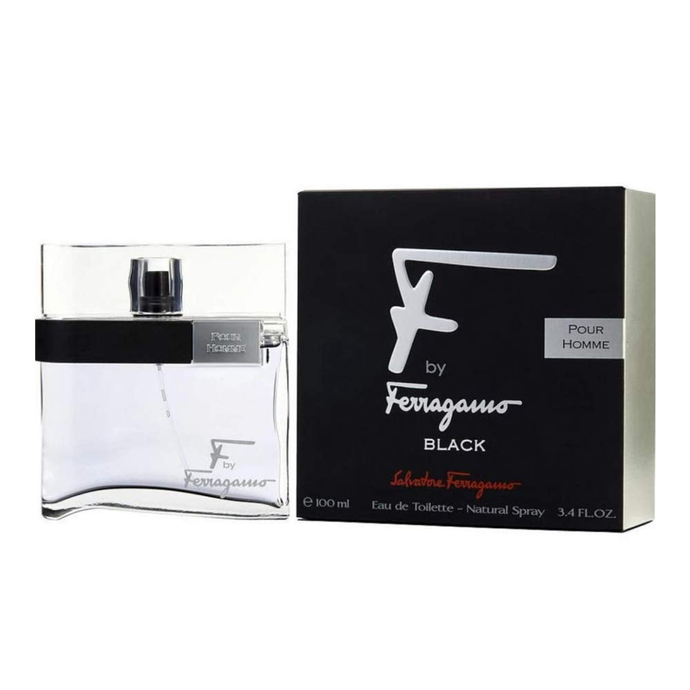 Salvatore Ferragamo F Black Eau De Toilette Spray for Men, 1.7 Fl Oz