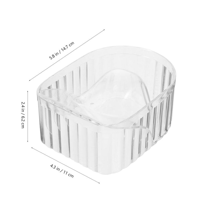 FOMIYES 2pcs Transparent Nail Soaking Bowls, Acrylic Gel Polish Remover Bowls, Manicure Hand Soak for Home Nail Care, Ergonomic Design for Gel off and Hand Washing