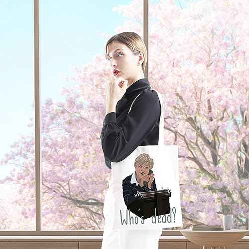 Murder TV Show Inspired Gift TV Murder Mystery Series Gift Jessica Fan Present Who¡¯s Dead Tote Bag (Who¡¯s Dead Tote)