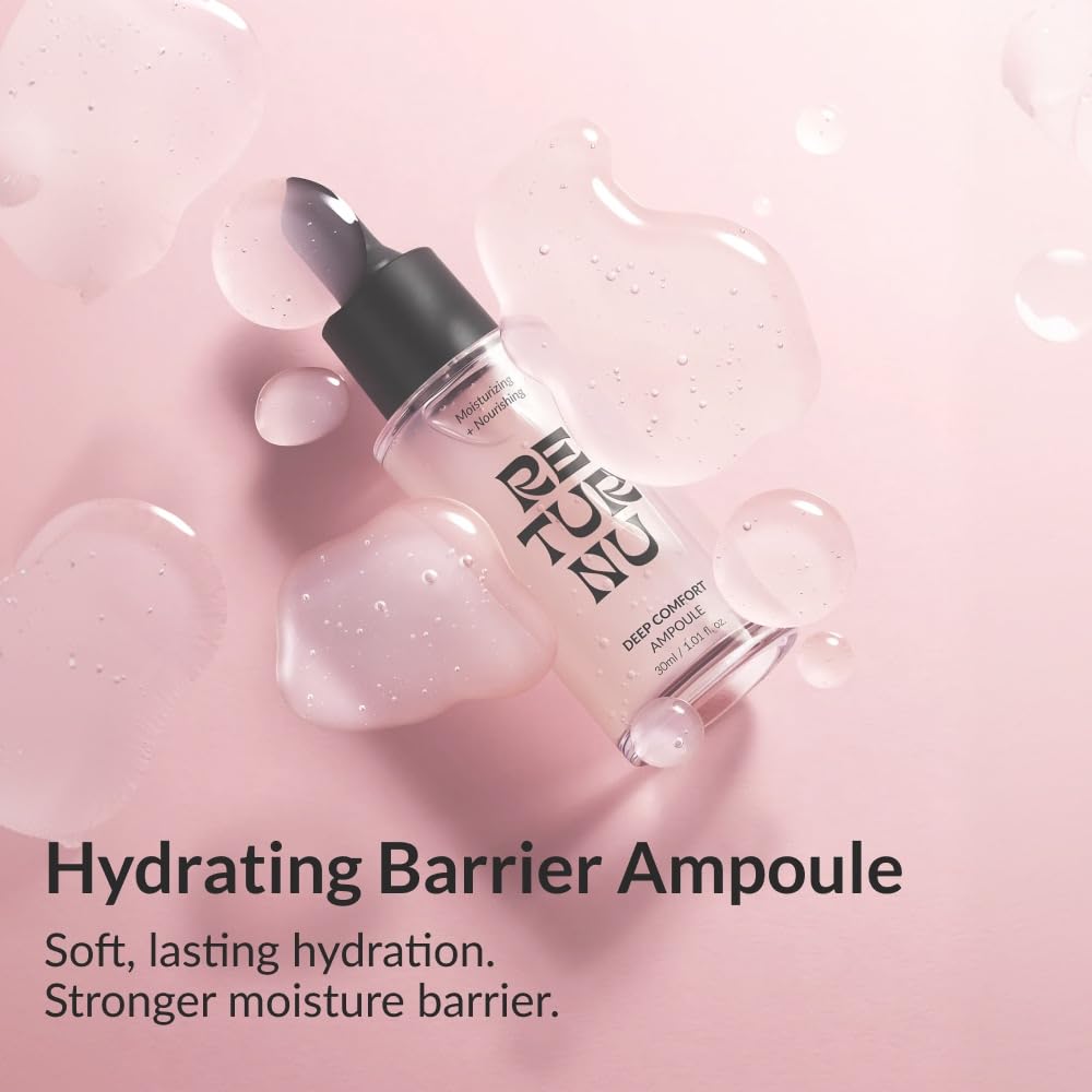 Deep Comfort Ampoule - Moisturizing Korean Skincare | Strengthens Skin Barrier, 1.01 fl. oz