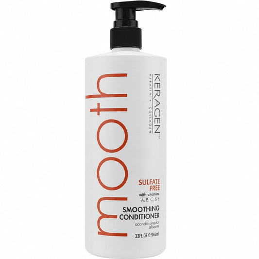 KERAGEN - Smoothing Conditioner with Keratin and Collagen for All Hair Types, Sulfate Free, 32 Oz - Moisturizes, Strengthens, Protects Color and Repair - Panthenol, Vitamins, and Jojoba Oil