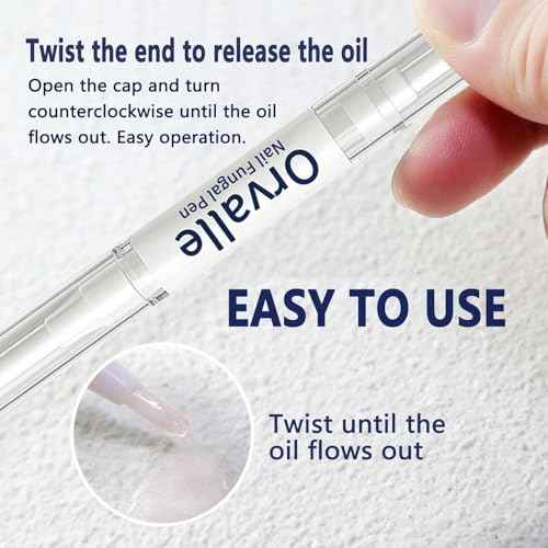Orvalle Nail Fungus Pen, Nail Growth Treatment Repair Serum Twist Pen Activator for Repair & Strengthener(2PCS)