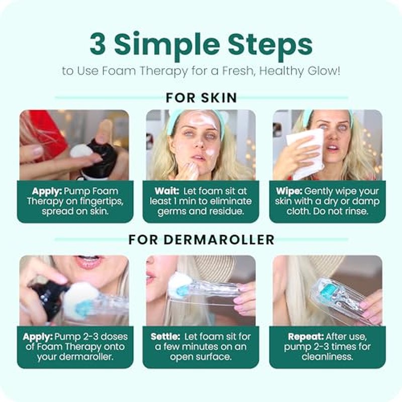 Gin Amber Beauty Natural Foaming Face Wash for Women & Men ? Gentle Facial Cleanser for Skincare Tools & Daily Use - (6 Fl oz - 180 ml)