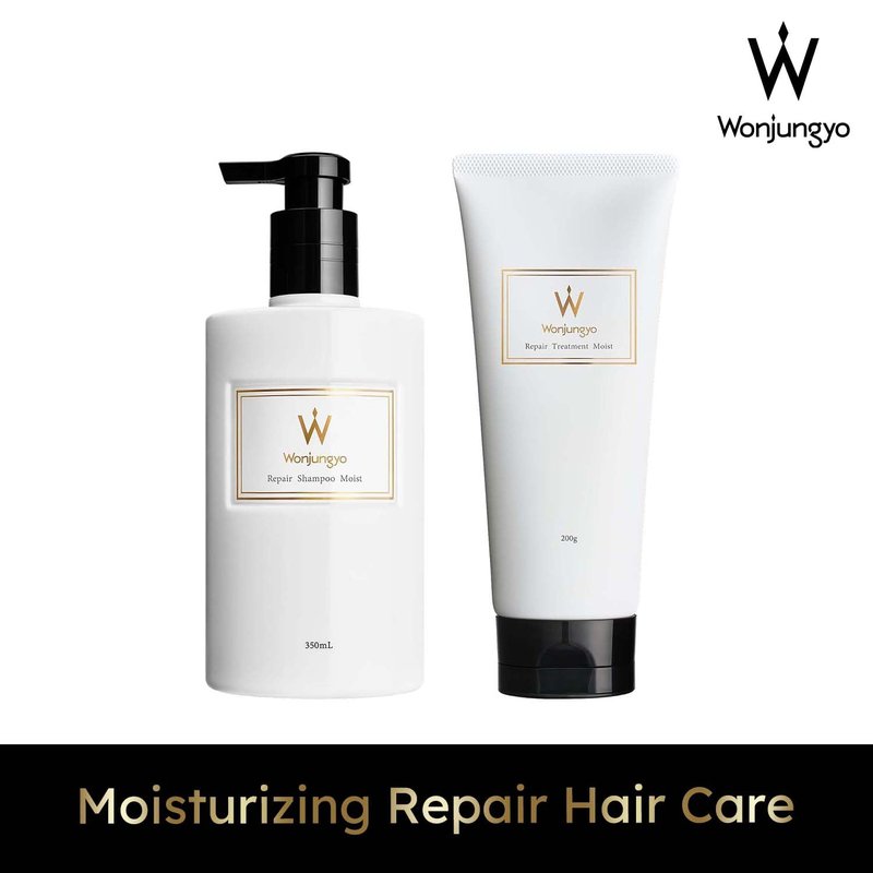 Wonjungyo Shampoo and Treatment Set – Moisturizing Repair Hair Care for Dry & Damaged Hair, K-Beauty, Made in Japan