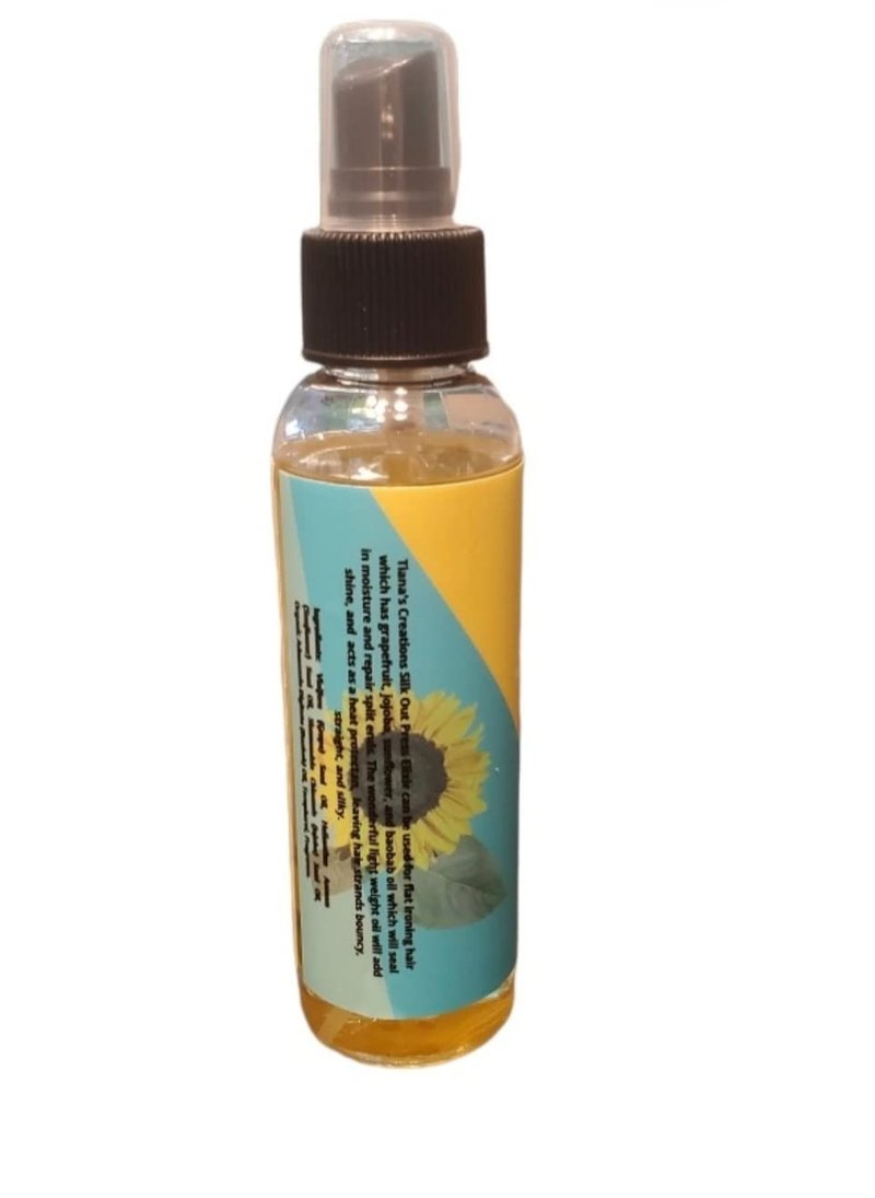 Silk Elixir Hair Treatment - Grapeseed & Sunflower Heat Protector for Frizz Control | 4 OZ