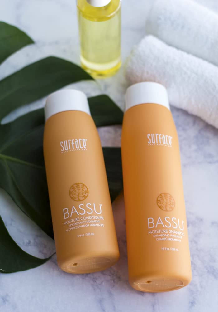SURFACE Hair - Bassu Moisture Shampoo - Cleanses, Moisturizes, and Provides Sulfate Free Shine - 10 fl oz