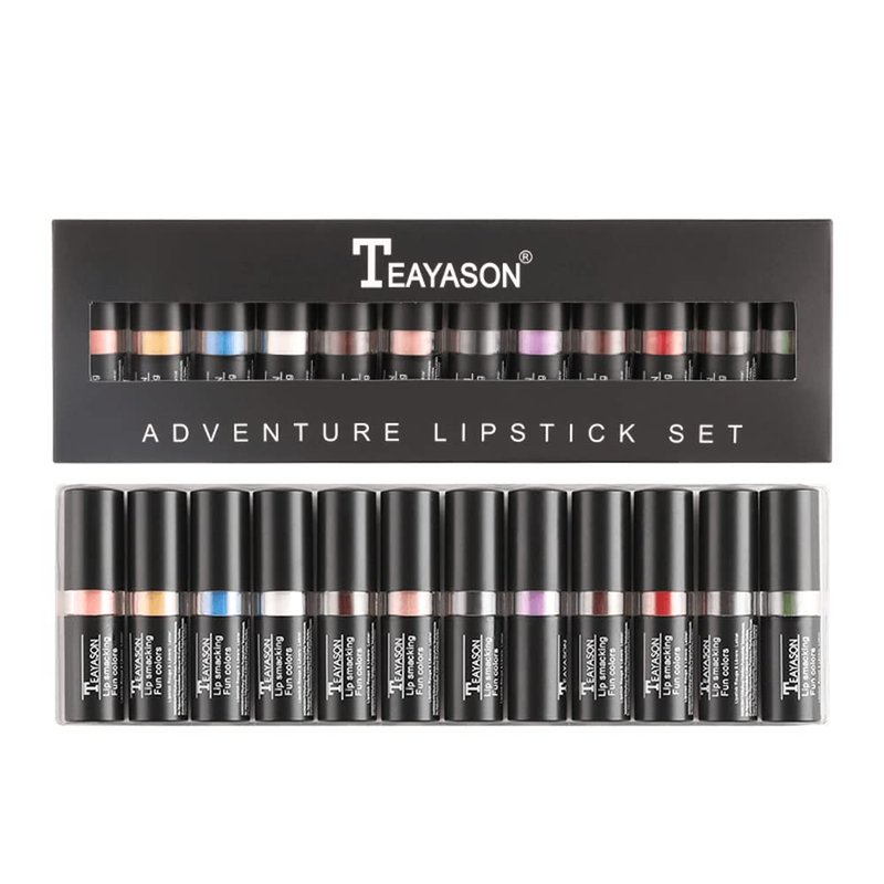 BIOKUSY 12 Colors Vivid Vampire Matte Lipstick Set - Long Lasting, Waterproof Makeup for Halloween Party, Cosplay, and Camouflage Face Paint