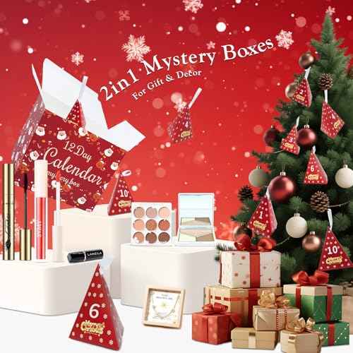 Makeup Advent Calendar 2025 for Kids,12 Days Christmas Makeup Kit Boxed Makeup Gift Set, Advent Calendars Christmas, Daughters makeup set and Girls Xmas Gift(AA01)
