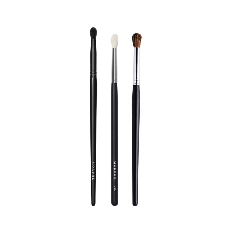 Morphe Blending Eyeshadow Brush Trio - Eyeshadow Brush Set for Blending, Precision and Definition - Includes M514, M332 & M441 - For Cream or Powder Formulas (3 Count)