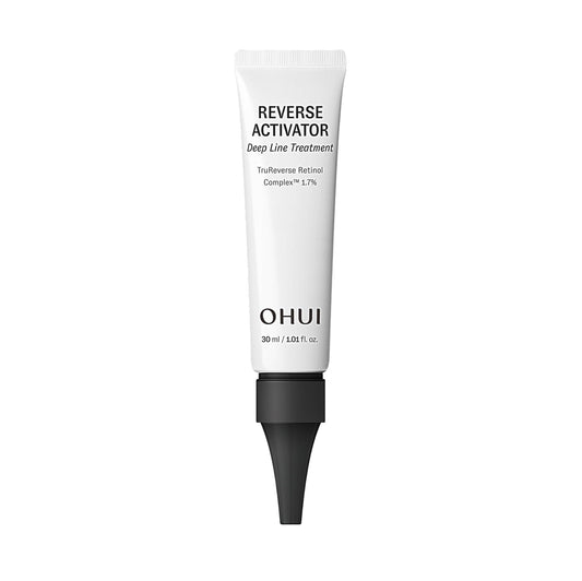 O Hui Reverse Activator Deep Line Treatment | Korean Skin Care | Low to Non-irritating Retinol Wrinkle Spot Treatment for Face | Visibly Reduces Lines and Signs of Aging
