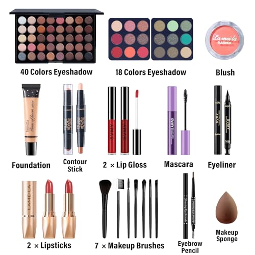 Makeup Set for Women, Makeup Kit for Beginners Teen Girls, Makeup Gift Set for Teens & Adults, Makeup Set for Girls, Eyeshadow Palette, Face & Eye Make up