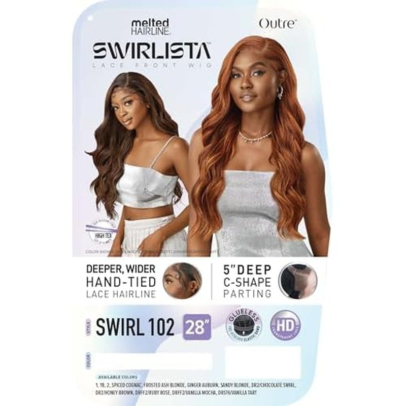 Outre Lace Front Wig - Melted Hairline - Swirlista - Swirl 102 (OFF BLACK 1B)