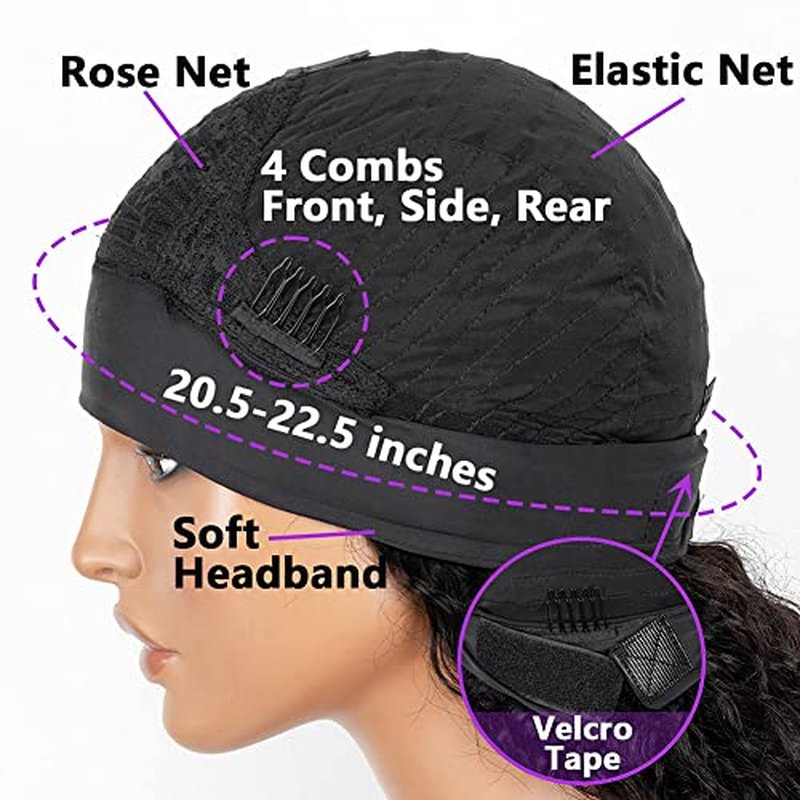 Water Wave Headband Wig Human Hair for Black Women 14 Inch Wet and Wave Headband Wig Brazilian Virgin Hair Glueless None Lace Front Water Wave Wigs Human Hair Natural Black 150% Density