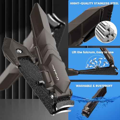 Nail Clippers for Men with Catcher ? No Splash, Self-Collecting Premium Steel Clippers for Fingernails & Toenails, Ideal Gifts for Men& Grooming Gifts, Great Gadget & Stocking Stuffer Gift