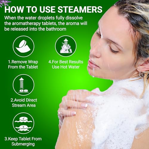Shower Streamers Aromatherapy 12 Pcs, Lavender Bath Bombs with Essential Oils, Shower Bombs Aromatherapy Stress Relief Gifts - Birthday & Christmas Gifts for Men, Women - Eucalyptus Shower Streamer.