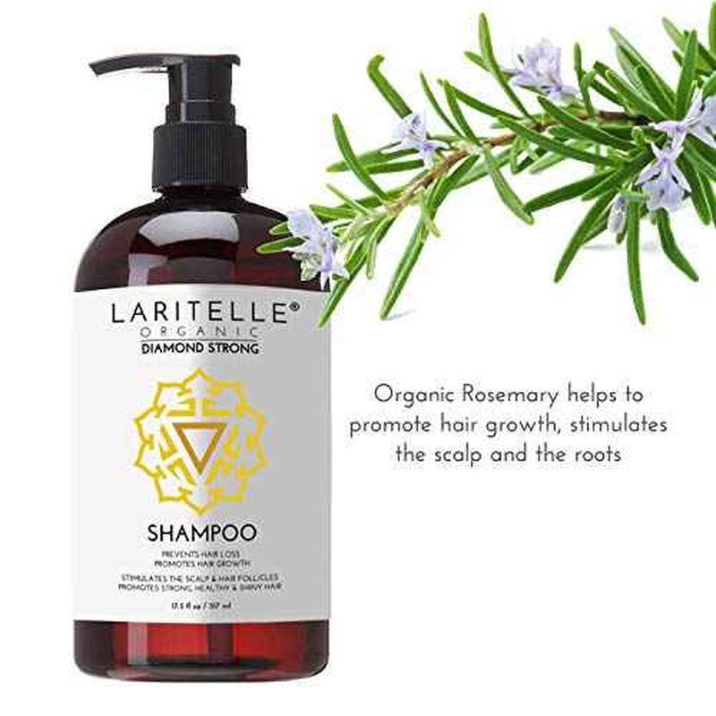 Laritelle Diamond Strong Organic Shampoo ? Hair Growth & Strengthening ? Sulfate-Free, Cedarwood & Botanicals ? Prevents Thinning & Breakage ? Made in USA ? 17.5 oz