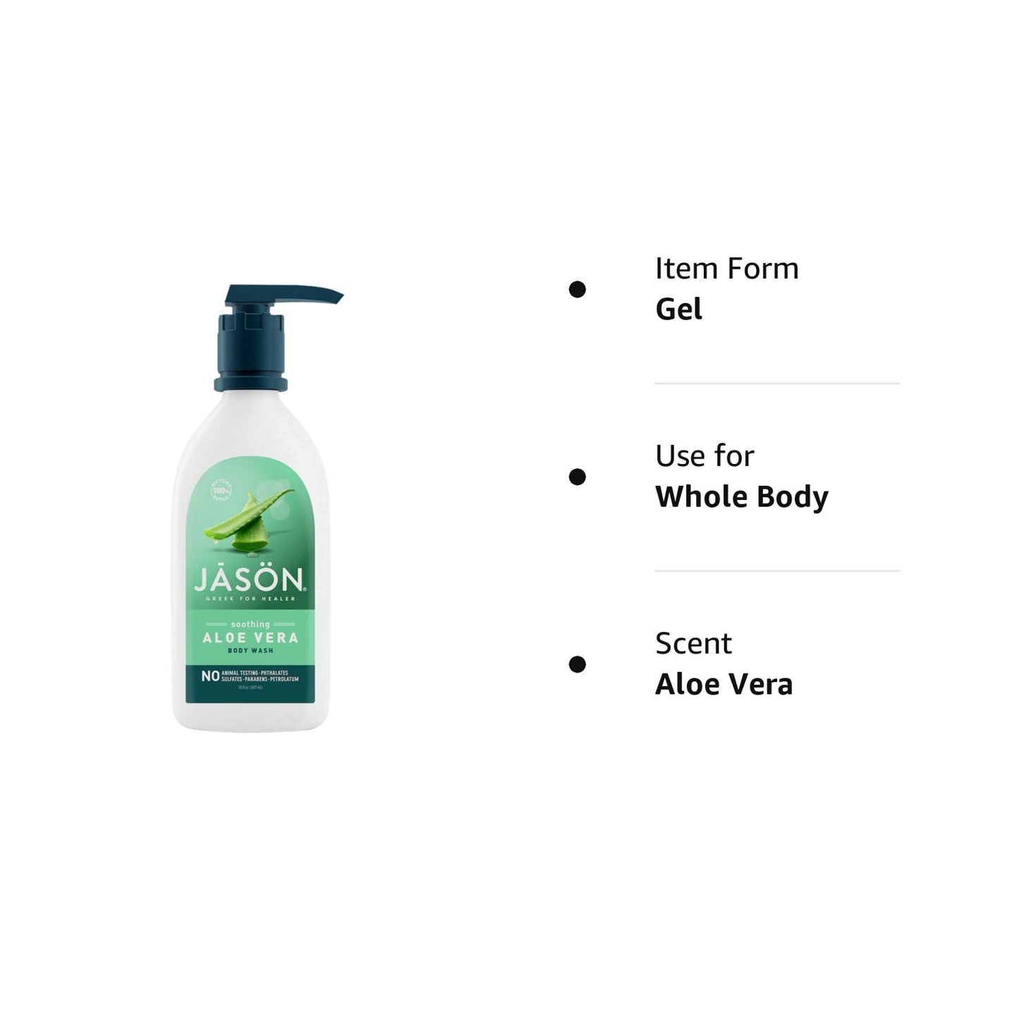 Aloe Vera Body Wash & Shower Gel - Soothing Formula for All Skin Types | 30 Oz (Pack of 2)