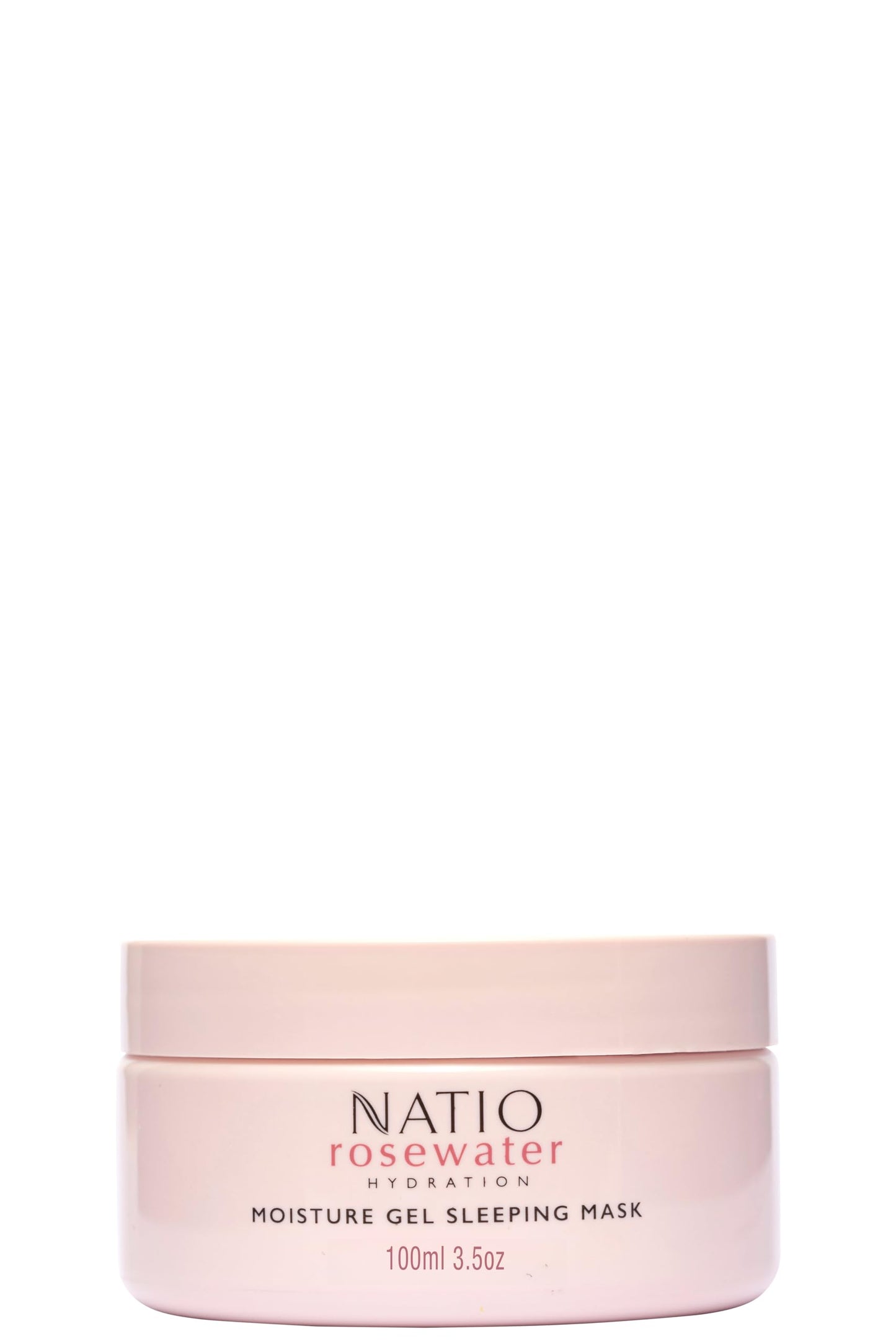 Natio Australia Rosewater Hydration Moisture Gel Sleeping Mask, 3.5 oz - Nighttime Rosewater Face Cream - Face Moisturizer for Overnight Hydration