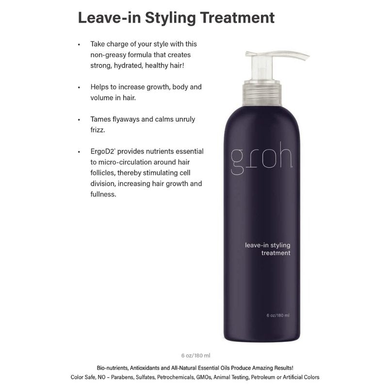 Groh Leave-In Styling Treatment Treatment Unisex 6 oz
