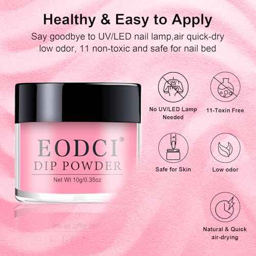 31 Pcs Dip Powder Nail Kit, 20 Colors Glitter Nude Pink Blue Gray Dip Powder Liquid Set with Top/Base Coat Activator for French Nails Art Manicure DIY Salon, No Needed Nail Lamp Curing