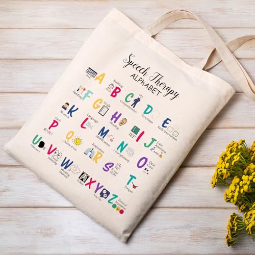 Speech Therapist Gift, Speech Therapy Tote Bag, Speech Language Pathologist Gifts, Speech Therapist Gift for Women, Speech Therapist Appreciation Thank You Gifts(SLP Tote bag)