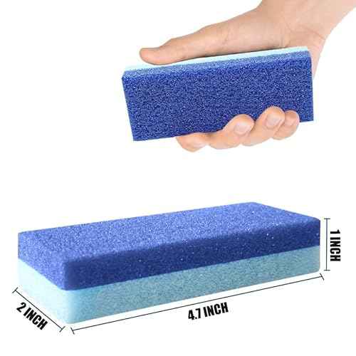 4 Pack Foot Pumice for Feet Pedicure Plastic Foot Scrubber Exfoliator for Dead Skin Cracked Heel Repair Callus Remover