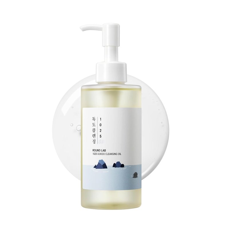 ROUND LAB 1025 Dokdo Cleansing Oil - Lightweight Makeup Remover for Sensitive Skin | 6.76 Fl Oz, Pore Cleansing