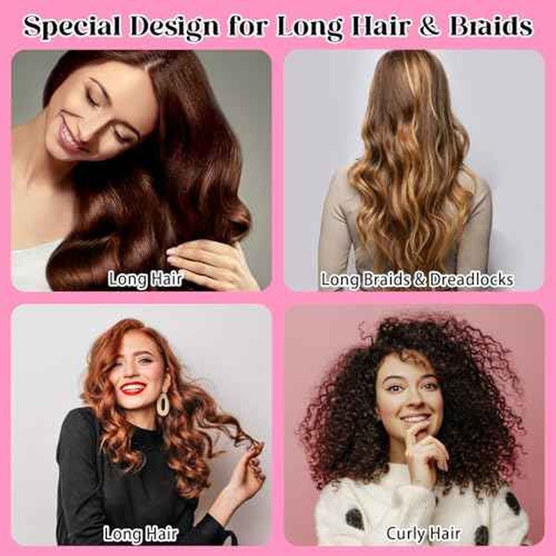 2 Pcs Large Shower Cap for Braids, Extra Long Shower Cap for Women Long Hair & Locs, Waterproof Hair Bonnets for Dreadlocks Drawstring Bath Caps for Women & Men (Black, Pink)