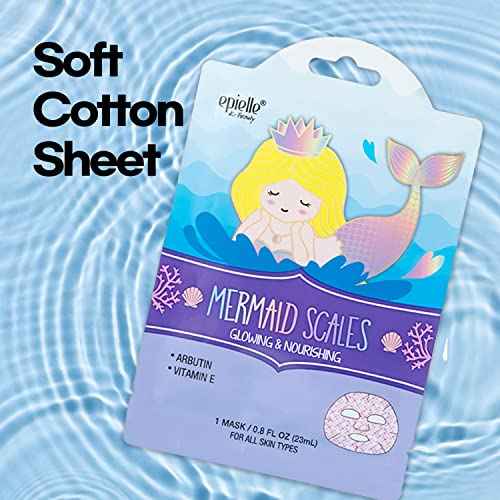 Epielle Character Face Mask Wave & Wild 12 Pack, Fun & Effective Korean Skin Care, Spa Party Favors, Stocking Stuffers, Birthday Gifts for Women, Thanksgiving Essentials