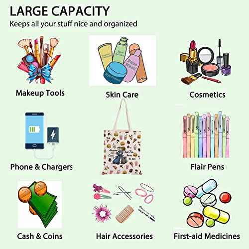 FOTAP Remy Quote Gift Anyone Can Cook Quote Makeup Bag Gift Remy Inspired Zipper Pouch Mouse Chef Cosmetic Bag (anyone cook Tote)