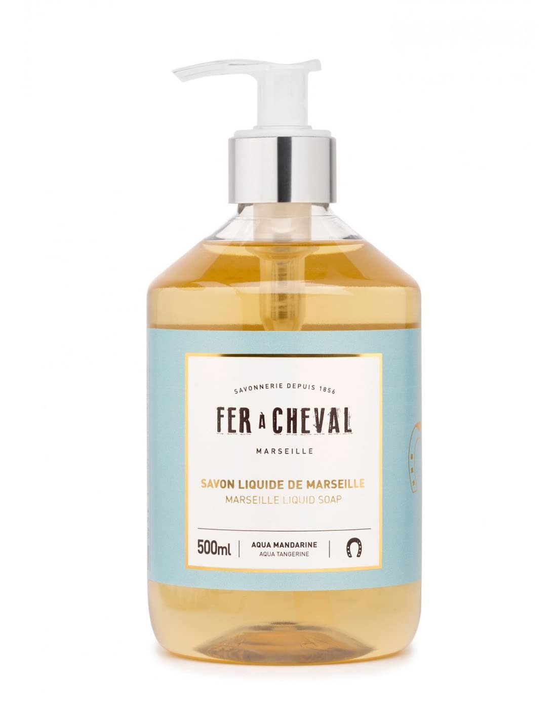 Fer à Cheval Marseille Liquid Soap, Luxury French Liquid Soap, Savon Liquide De Marseille, Seaside Citrus 500ml, Set of 2, 16.9 f oz