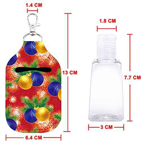 Duufin 40 Pieces Hand Sanitizer Keychain Holders Set with 20 Pieces Hand Sanitizer Holder and 20 Pieces Empty Travel Bottles
