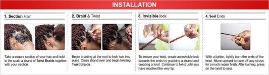 6 PACKS/LOT FreeTress Equal Synthetic Hair Braids Marley Braid (Jamaican Twist Braid) (1B)