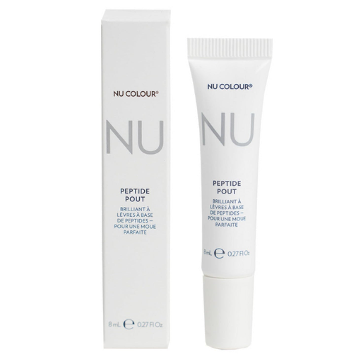 Nu Colour Peptide Pout Lip Enhancer | Hydrating & Plumping Formula with Advanced Peptides & Botanical Extracts | Smooth, Moisturized, Volumized Lips | Lightweight, Non-Sticky | 0.27 fl oz