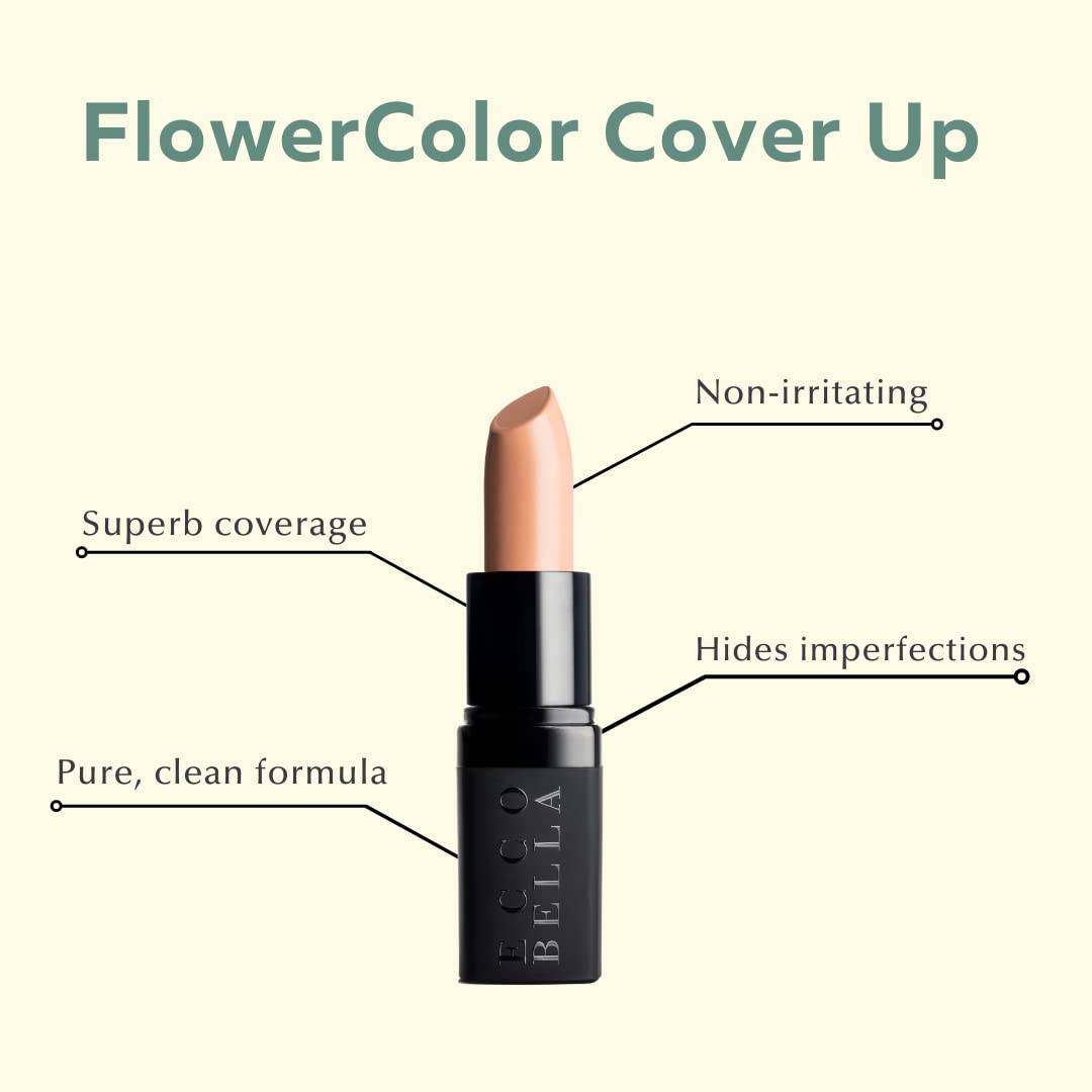 Ecco Bella FlowerColor Concealer - Plant-Based Full Coverage for Dark Circles & Blemishes | Medium Beige