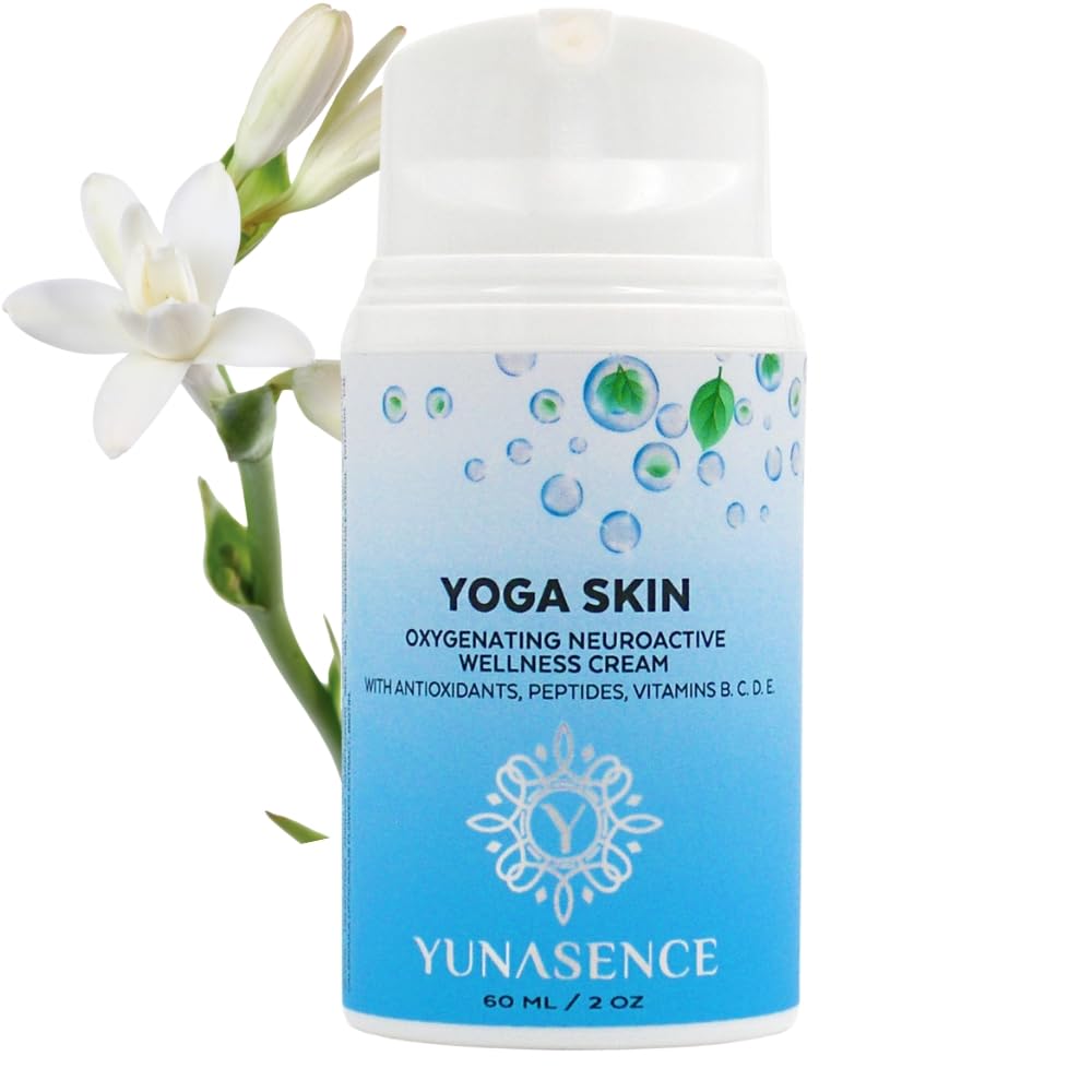Yunasence YOGA SKIN Oxygenating Neuroactive Wellness Cream, with Antioxidants, Vitamins B. C. D. E. For Radiant, Smooth and Healthier - Looking Skin.
