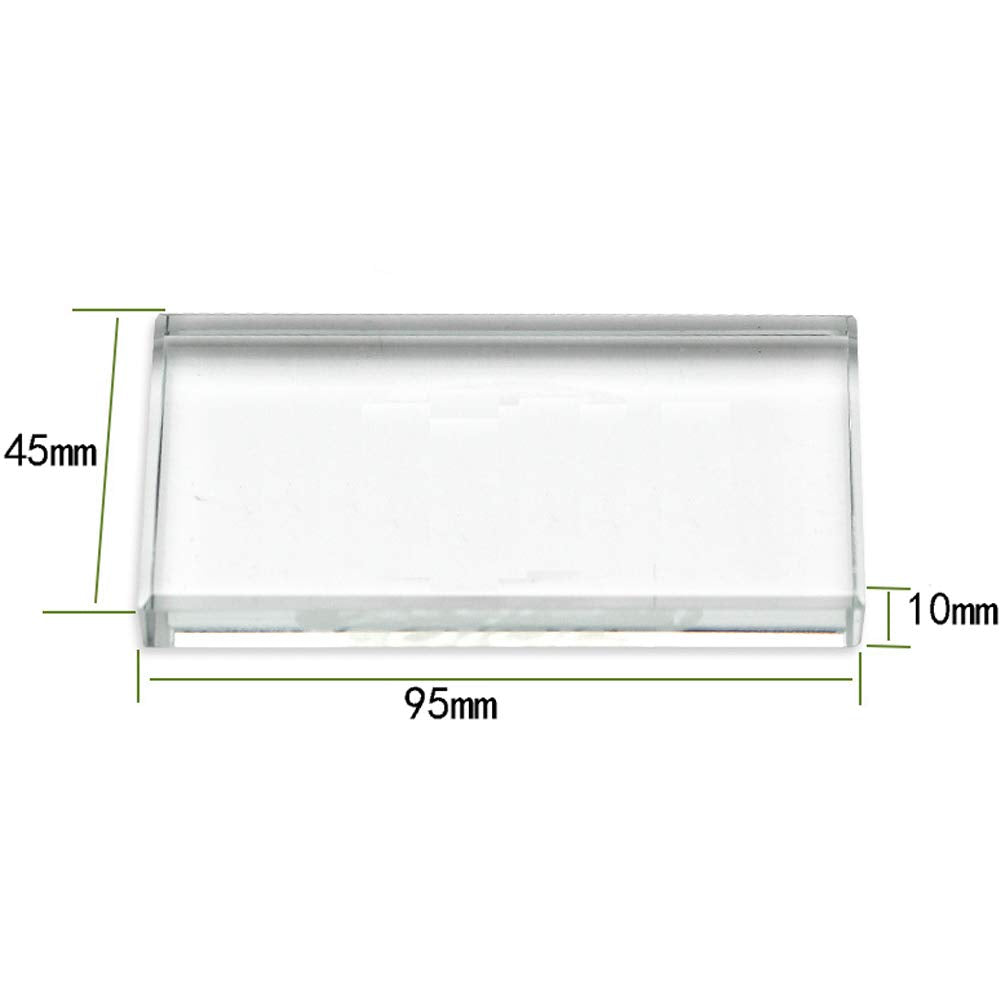 2Pcs Professional Eyelash Extension Adhesive Glue Pallet Crystal Glass Eye Lash Base Pad Tray Stand Holder for Fake Eyelashes Extension Makeup Cosmetic Nail Palette Tool, Octagon and Rectangle