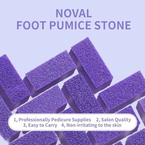 NOVAL Pumice Stone for Feet Scrubber Dead Skin Disposable Foot Pumice Foot Callus Remover Pedicure Tools Purple Pumice Sponge Nail Salon Home Use,40 PCS