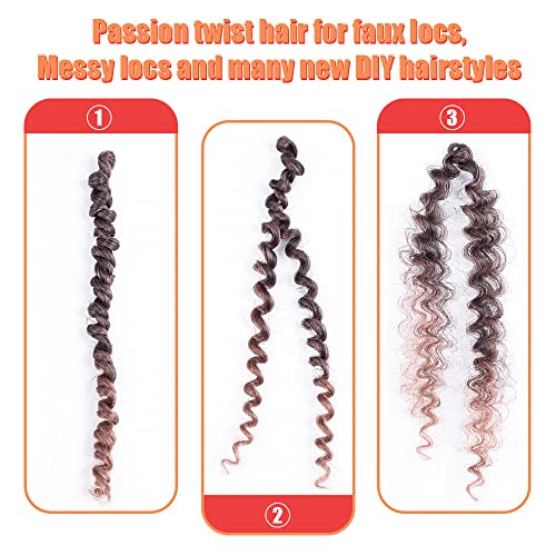Short Passion Twist Hair 8 Inch, 8 Packs Pre-twisted Passion Twists Crochet Hair for Black Women Pre-looped Synthetic Crochet Braids(8 Packs,1B#)