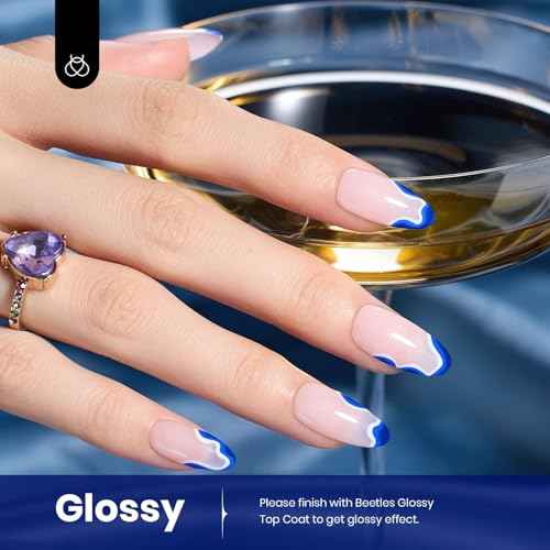 Beetles Blue Gel Nail Polish 15ml Navy Blue Color Noble Night Nail Polish Soak Off Uv LED Nail Lamp Gel Polish Manicure Salon DIY Home Paulina Lapis Colorful Bottle