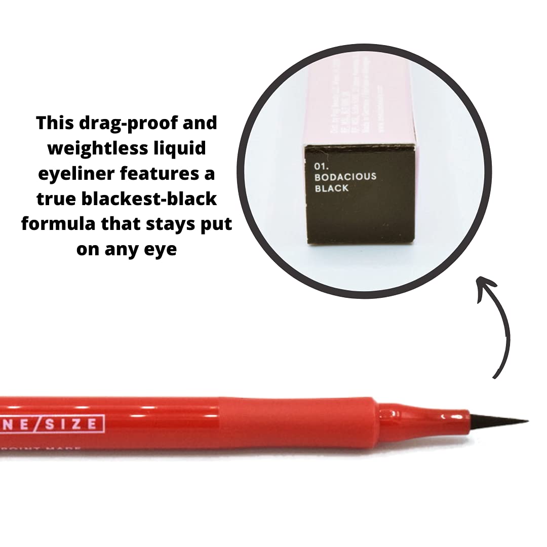 ONE/SIZE by Patrick Starrr Point Made Waterproof Liquid Eyeliner Pen - 24-Hour Longwear, Smudgeproof, Precise Black Makeup Eye Liner, Vegan, Cruelty Free
