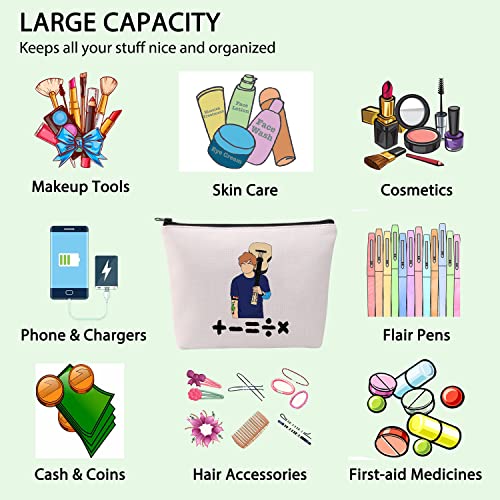 FOTAP Ed Singer Inspired Makeup Bag Ed Subtract Divide Multiply + - x ¡À Merch Music Gift Ed Singer Fan Gift Music Gift Album Gift EdSinger Zipper Pouch (+- singer)
