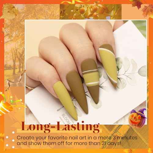 Beetles Fall Gel Nail Polish Set - 20 Colors Yellow Orange Burgundy Red Brown Black Green Gel Nail Polish Kit with Glossy Matte Gel Top Base Coat Soak Off Uv Manicure Gift for Women