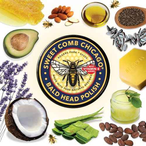 Sweet Comb Chicago Bald Head Polish: Mens Aftershave Polish for Men, Waterproof Moisturizer for Bald Heads, Great for Father's Day, Christmas, Holiday, (2.0 oz) Travel Size