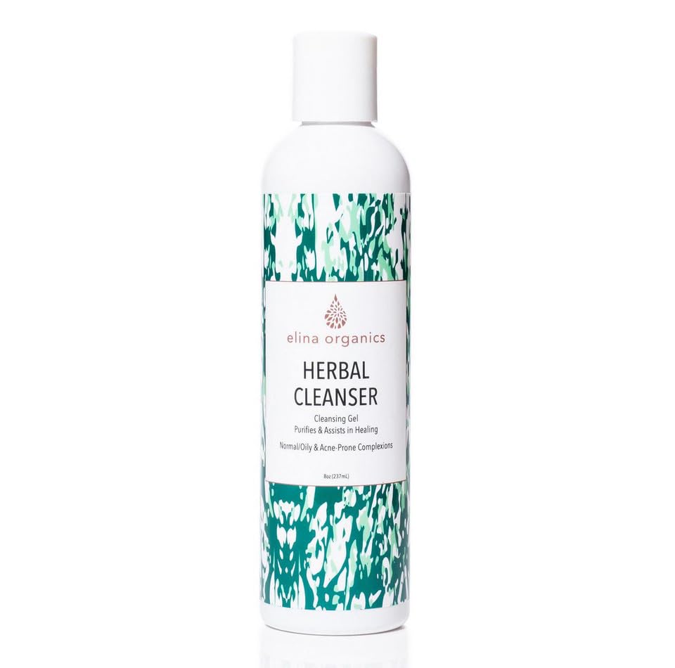 Herbal Cleanser | Gentle Face Wash for All Skin Types - 8oz with Organic Botanicals, Burdock Root & Spirulina