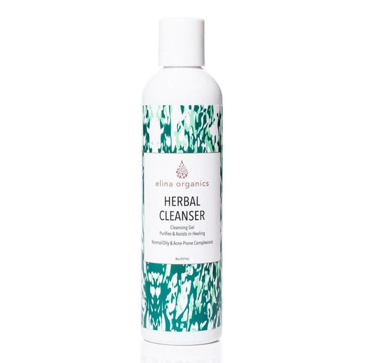 Herbal Cleanser | Gentle Face Wash for All Skin Types - 8oz with Organic Botanicals, Burdock Root & Spirulina
