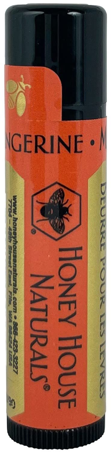 Honey House Naturals Lip Butter Gift Set – Rich & Anti-Aging – All Natural Ultra Moisturizing Lip Butter Infused with Essential Oils - 5 Piece Set - Made in the USA