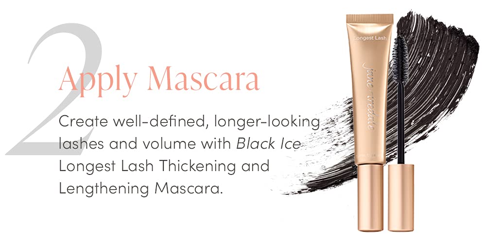 jane iredale PureLash Lash Extender and Conditioner with Longest Lash Thickening and Lengthening Mascara, Black Ice