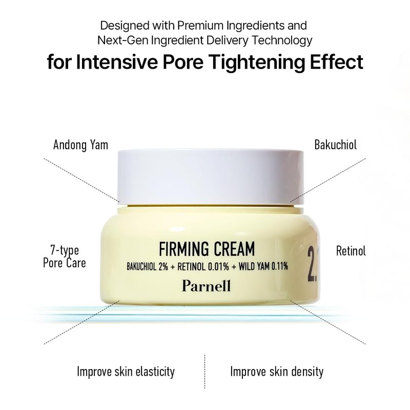 Bakuchiol Retinol Wild Yam Cream - Pore Care Moisturizer for Elasticity & Youthful Skin | K-Beauty (1.69 fl oz)